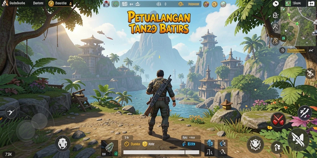 Tampilan gameplay mendebarkan dari dunia terbuka 73K.