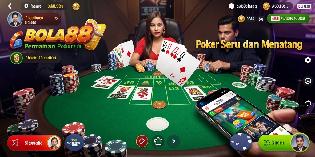 Tampilan screenshot BOLA88 menampilkan serunya permainan Poker.