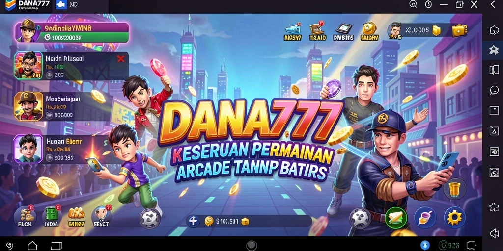 Tampilan gameplay DANA777 yang seru dan berwarna-warni.