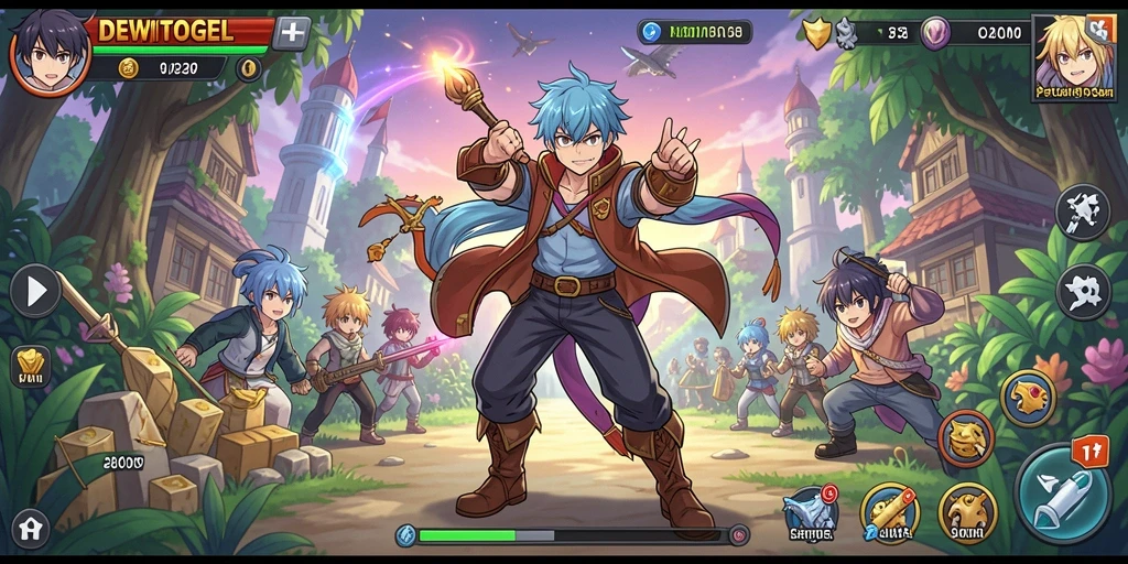 Tampilan seru gameplay DEWITOGEL dengan karakter Anime yang menarik.