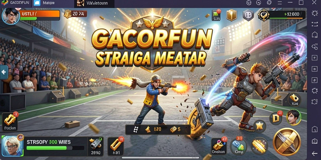 Tampilan menarik saat bertarung dalam GACORFUN di dunia strategi.