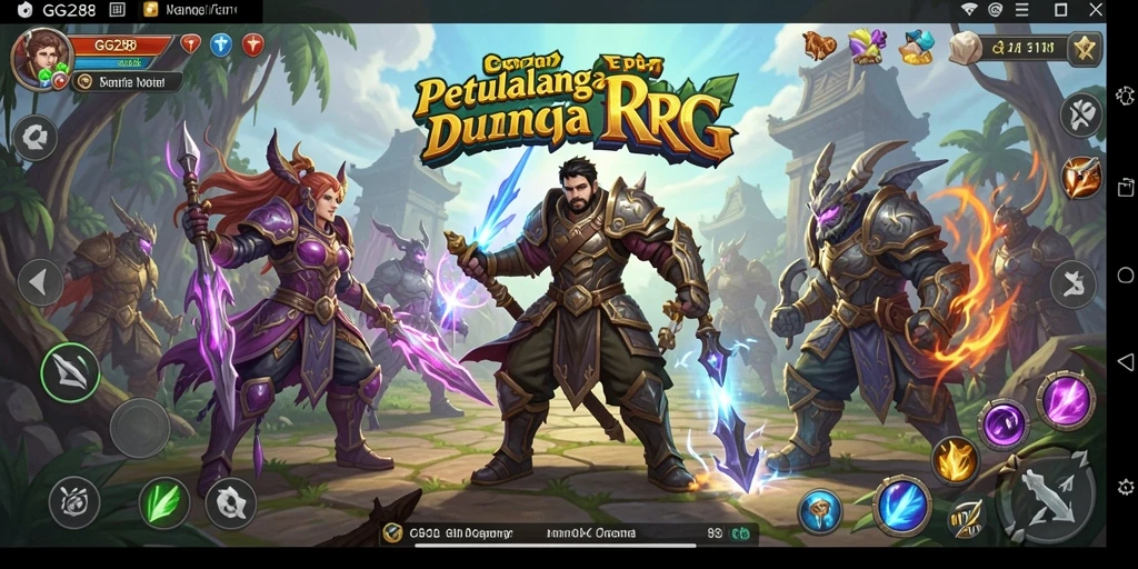 Tampilan gameplay GG288 yang seru dan menantang dalam dunia RPG.