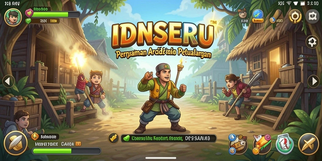 Tampilan gameplay IDNSERU yang seru dan menantang.