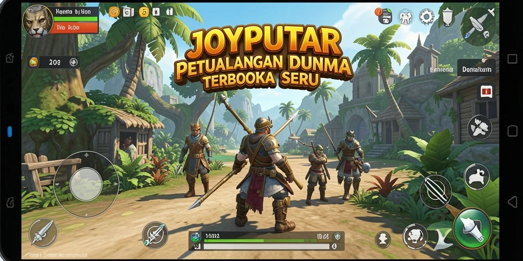 Tangkapan layar menunjukkan aksi seru dalam JOYPUTAR di dunia terbuka.