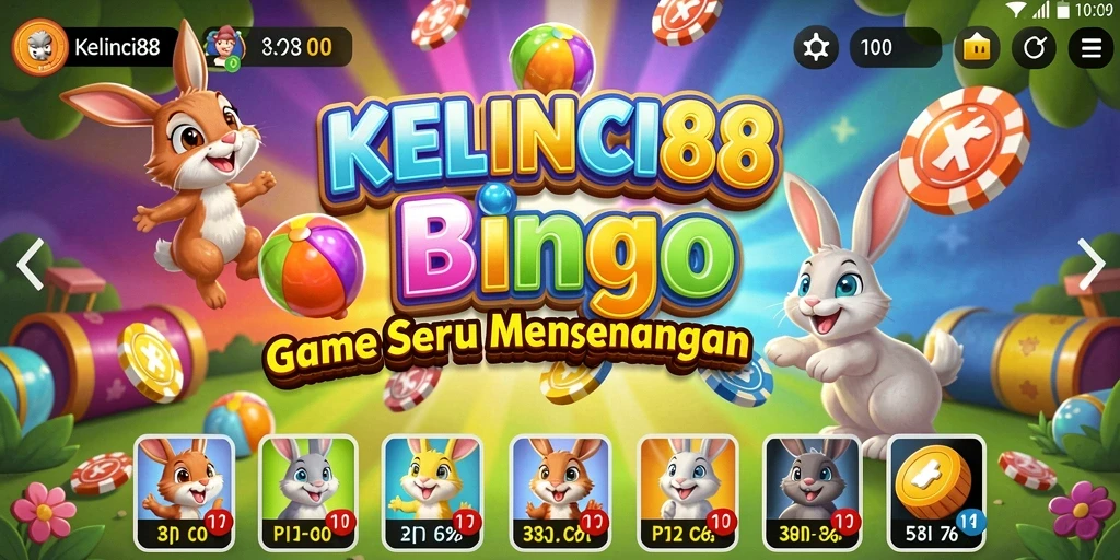 Tampilan gameplay seru dari KELINCI88 saat bermain Bingo.