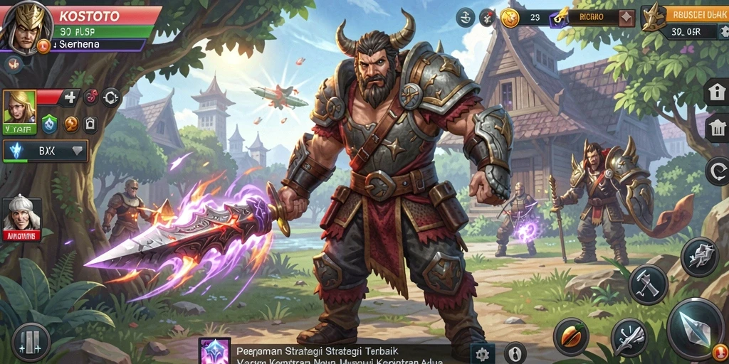 Tangkapan layar gameplay KOSTOTO yang menampilkan strategi mendalam.