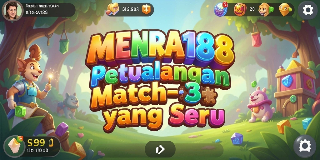 Screenshot MENARA188 yang menunjukkan keseruan gameplay Match-3.