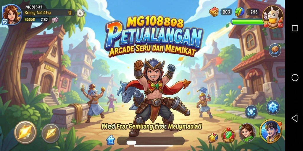 Tangkapan layar gameplay MG108 yang penuh aksi dan petualangan.