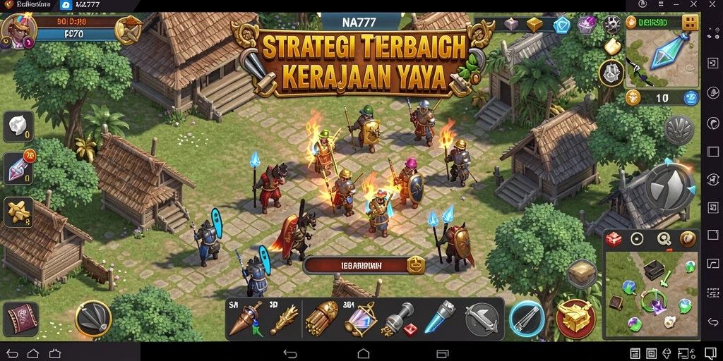 Tampilan mengesankan dari gameplay strategi di NA777.