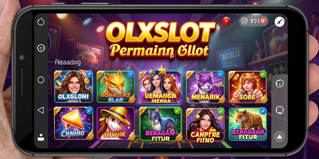 Tampilan menarik dari gameplay OLXSLOT saat berputar di mesin Slot.
