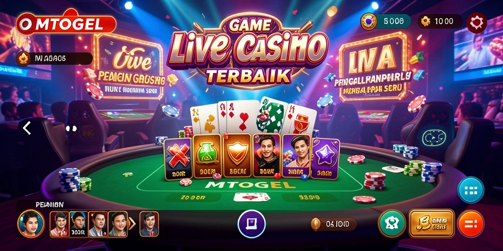 Screenshot gameplay OMTOGEL yang menampilkan dealer live dalam aksi.