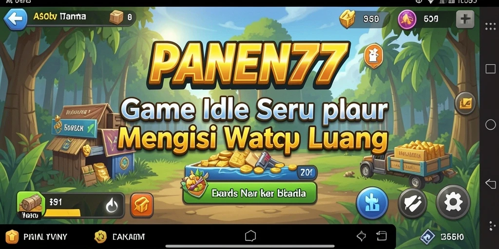Tampilan gameplay PANEN77 menampilkan lahan pertanian yang indah dengan hasil panen melimpah.