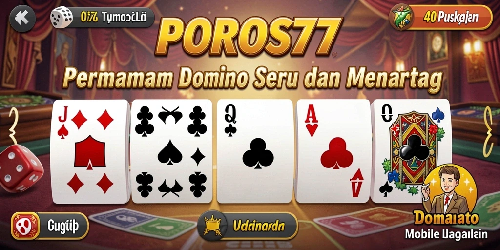 Screenshot gameplay yang menarik dari game Domino POROS77.