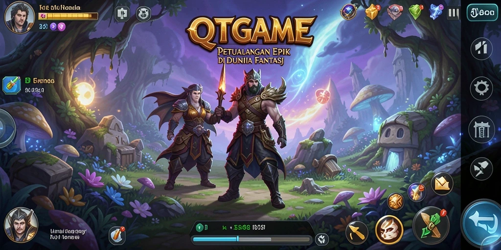 Tampilan gameplay seru di dunia fantasi QTGAME.
