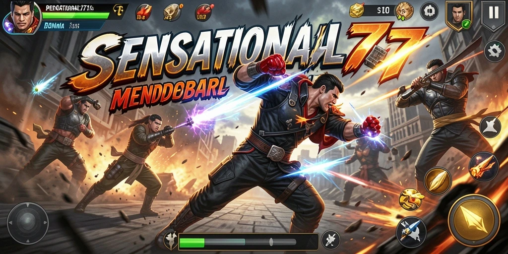 Tampilan mendebarkan dari gameplay SENSATIONAL77 yang penuh aksi.