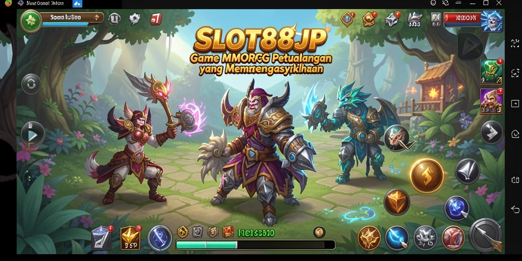 Tangkapan layar gameplay SLOT88JP menunjukkan aksi petualangan yang seru.
