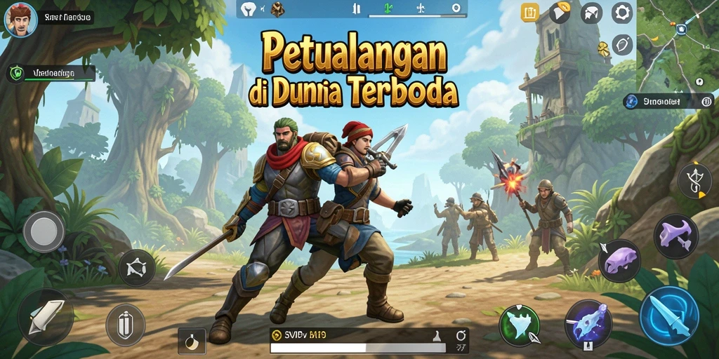Gameplay menarik di dunia terbuka SVIP9 yang luas.