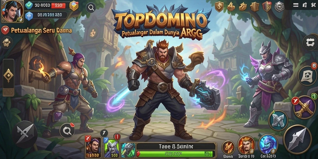 Tampilan gameplay seru di <strong>TOPDOMINO</strong> dengan pertarungan yang mendebarkan.