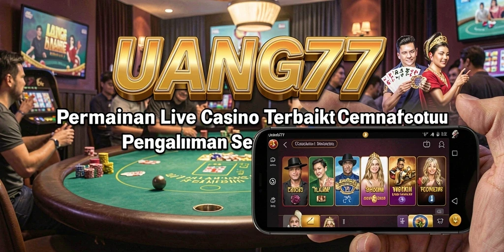 Menampilkan dealer langsung yang berinteraksi dengan pemain dalam permainan Live Casino.
