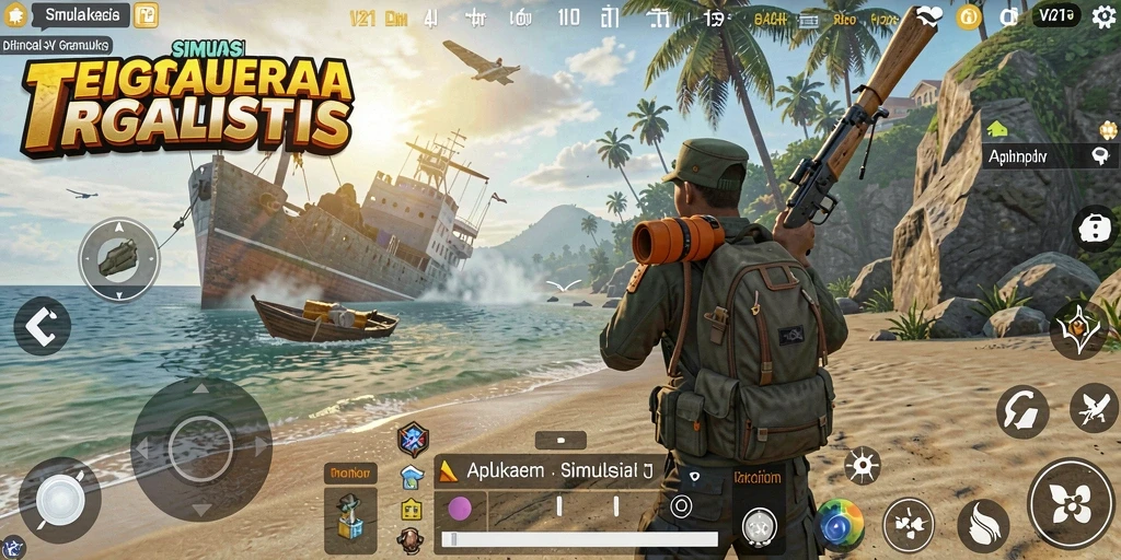 Tampilan gameplay V21 yang menakjubkan dan realistis.