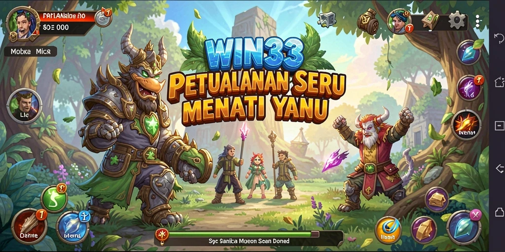 Tampilan gameplay yang mendebarkan dalam petualangan WIN33.