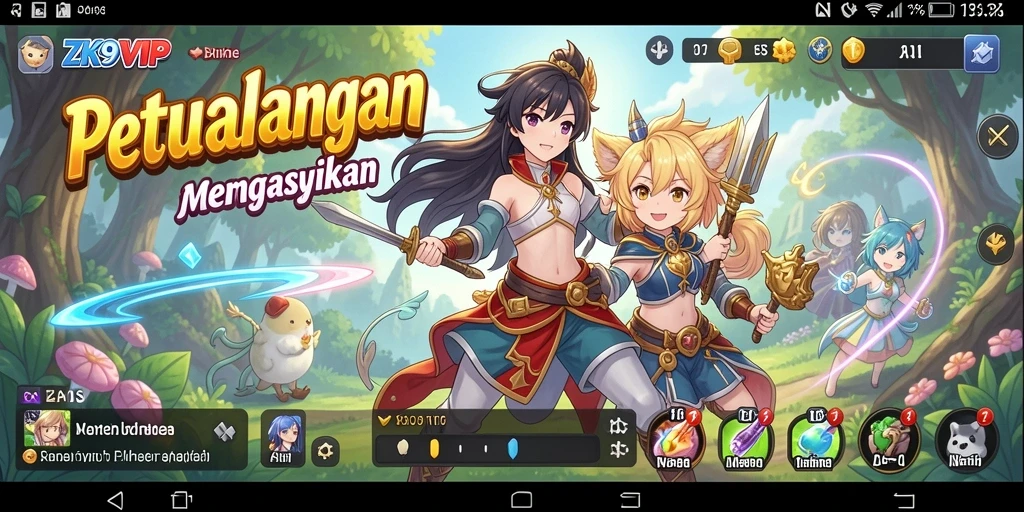 Tangkapan layar ZK9VIP yang menunjukkan aksi karakter dalam pertarungan anime.